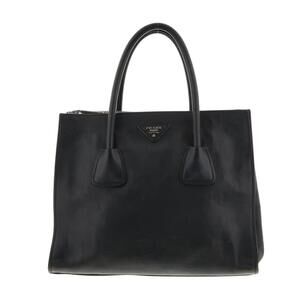 PRADA Double Zip Tote Bag Handbag Black